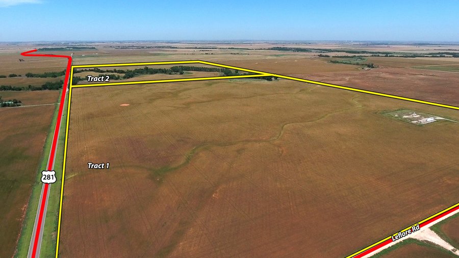 REAL ESTATE AUCTION - 296+/- ACRES OFFERED IN 2 TRACTS IN WOODS COUNTY, OKLAHOMA